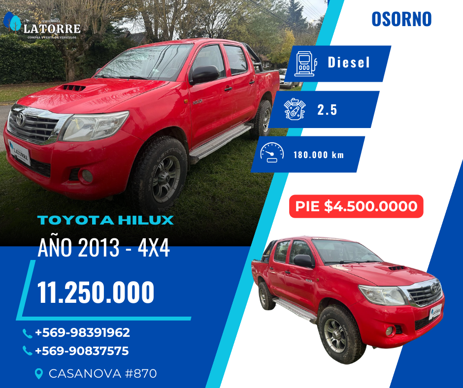 TOYOTA HILUX 2.5 -2013