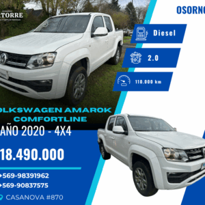 VOLKSWAGEN AMAROK COMFORTLINE 4×4 – 2020