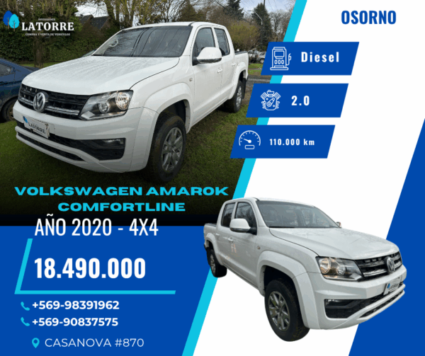 VOLKSWAGEN AMAROK COMFORTLINE 4x4 - 2020