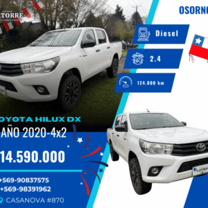 TOYOTA HILUX DX 4X2 – 2020