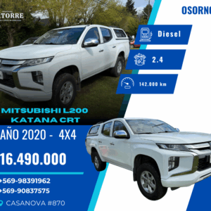 MITSUBISHI L200 KATANA CRT 2020 – 4X4