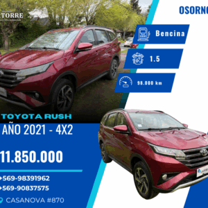 TOYOTA RUSH 2021 – 4X2