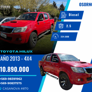 TOYOTA HILUX 2013 – 4X4