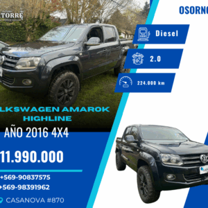 VOLKSWAGEN AMAROK HIGHLINE 2016 – 4X4