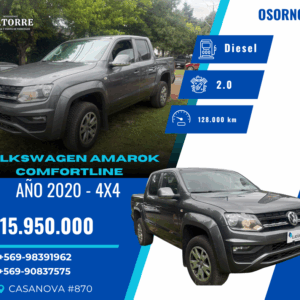 VOLKSWAGEN AMAROK COMFORTLINE 4×4 – 2020