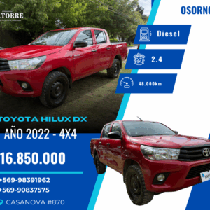 TOYOTA HILUX DX 4X4 – 2022