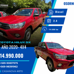 TOYOTA HILUX DX 4X4 – 2020