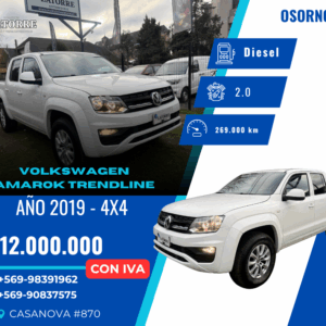 VOLKSWAGEN AMAROK TRENDLINE 4X4 – 2019
