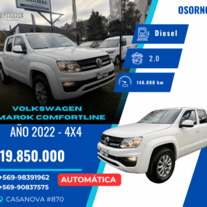 VOLKSWAGEN AMAROK COMFORTLINE 4X4 – 2022