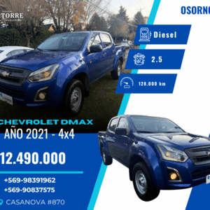 CHEVROLET DMAX 4X4 – 2021 VENDIDA
