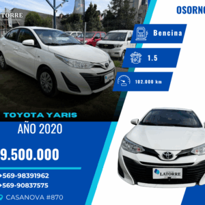 TOYOTA YARIS – 2020 VENDIDO